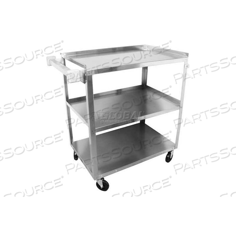 MEDIUM DUTY UTILITY CART, STAINLESS STEEL, 30-7/8" X 17-3/4" X 33-3/4", 300 LB. CAP 