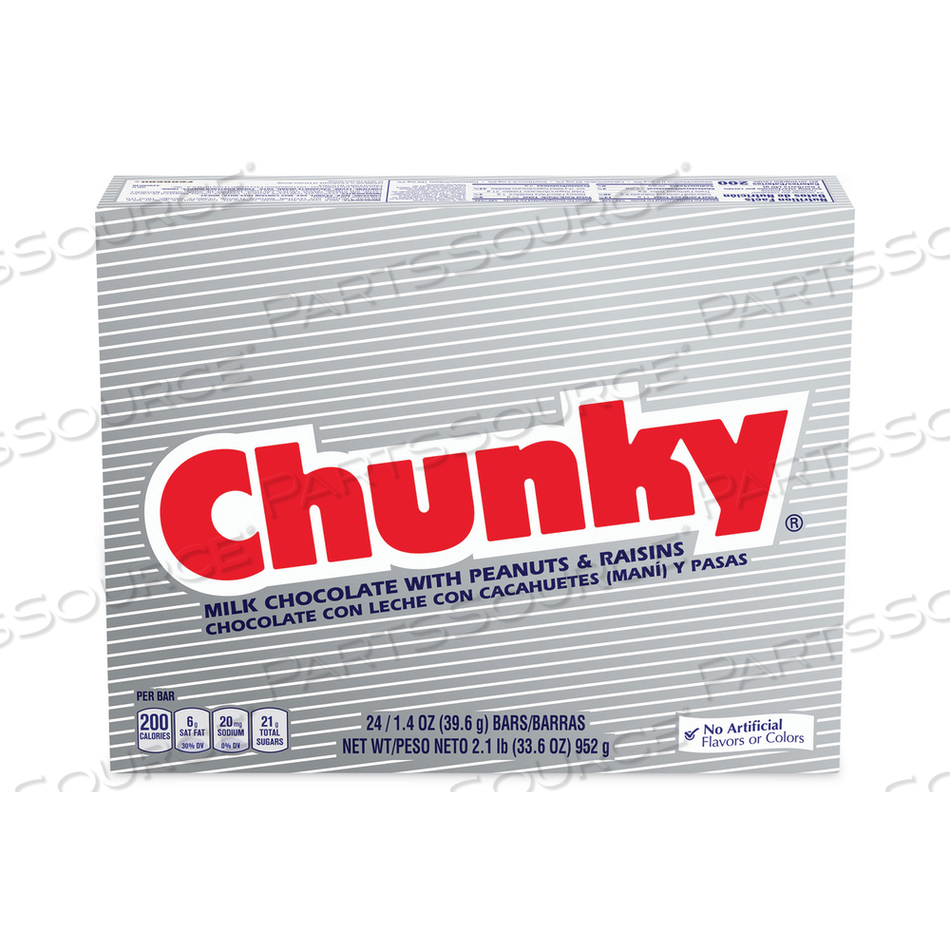 CHUNKY BAR, INDIVIDUALLY WRAPPED, 1.4 OZ, 24/BOX 