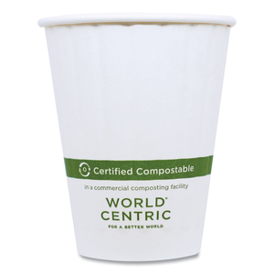 DOUBLE WALL PAPER HOT CUPS, 12 OZ, WHITE, 1,000/CARTON by World Centric