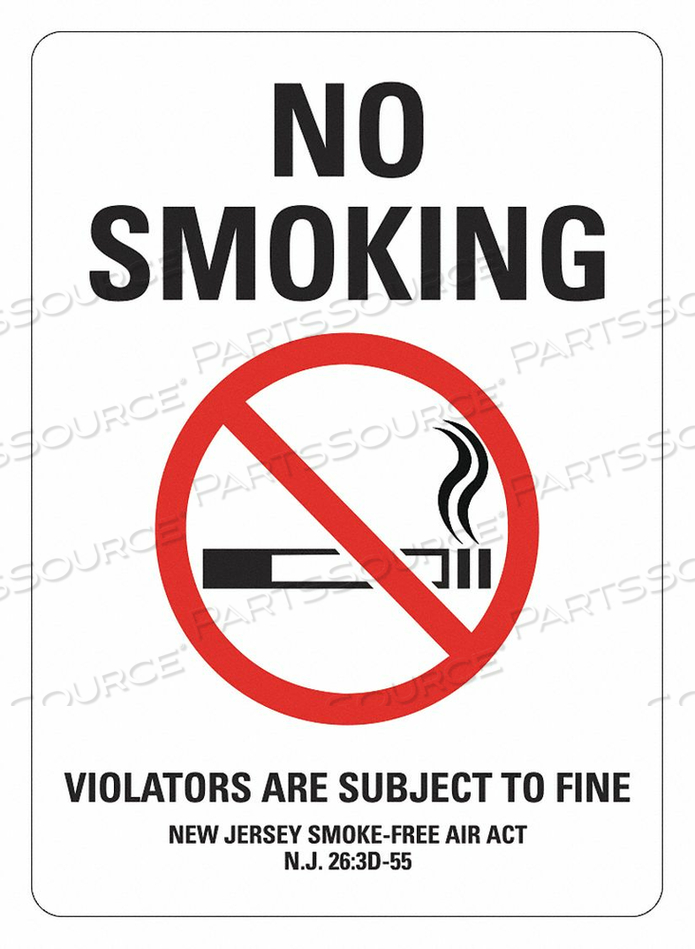 NO SMOKING SIGN 10 W 14 H 0.055 THICK by Lyle Signs Inc. NO SMOKING SIGN 10 W 14 H 0.055 THICK by Lyle Signs Inc.