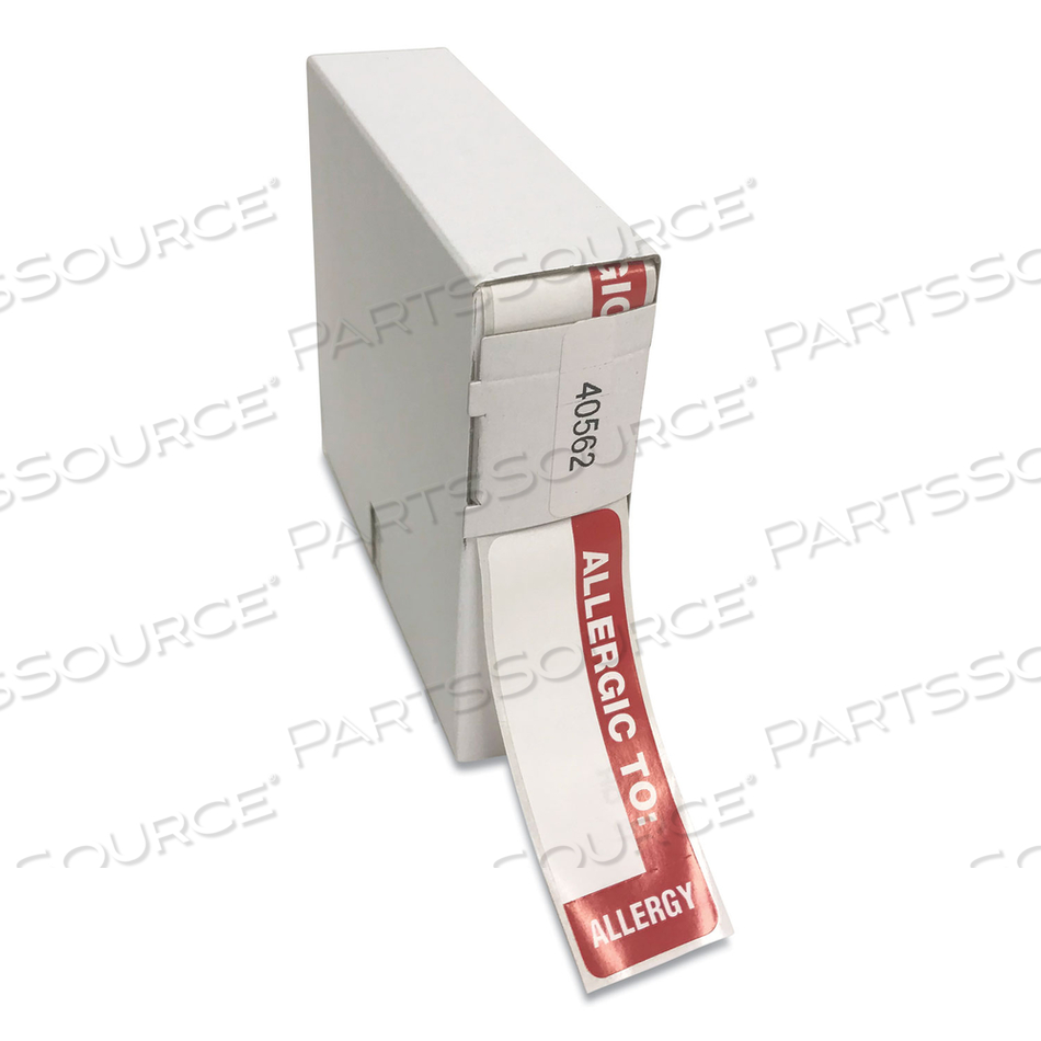 MEDICAL LABELS FOR ALLERGY WARNINGS, 1 X 3, WHITE, 500/ROLL by Tabbies