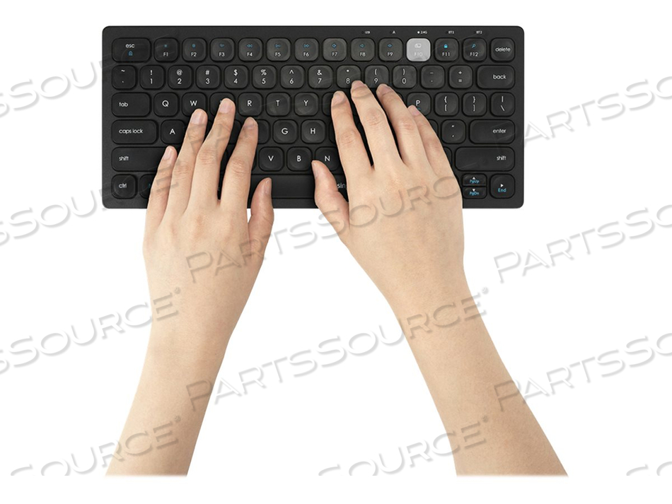 MULTI-DEVICE DUAL WIRELESS COMPACT KEYBOARD, KEYBOARD, WIRELESS, 2.4 GHZ, BLUETOOTH 3.0, BLUETOOTH 5.0, US, BLACK MULTI-DEVICE DUAL WIRELESS COMPACT KEYBOARD, KEYBOARD, WIRELESS, 2.4 GHZ, BLUETOOTH 3.0, BLUETOOTH 5.0, US, BLACK