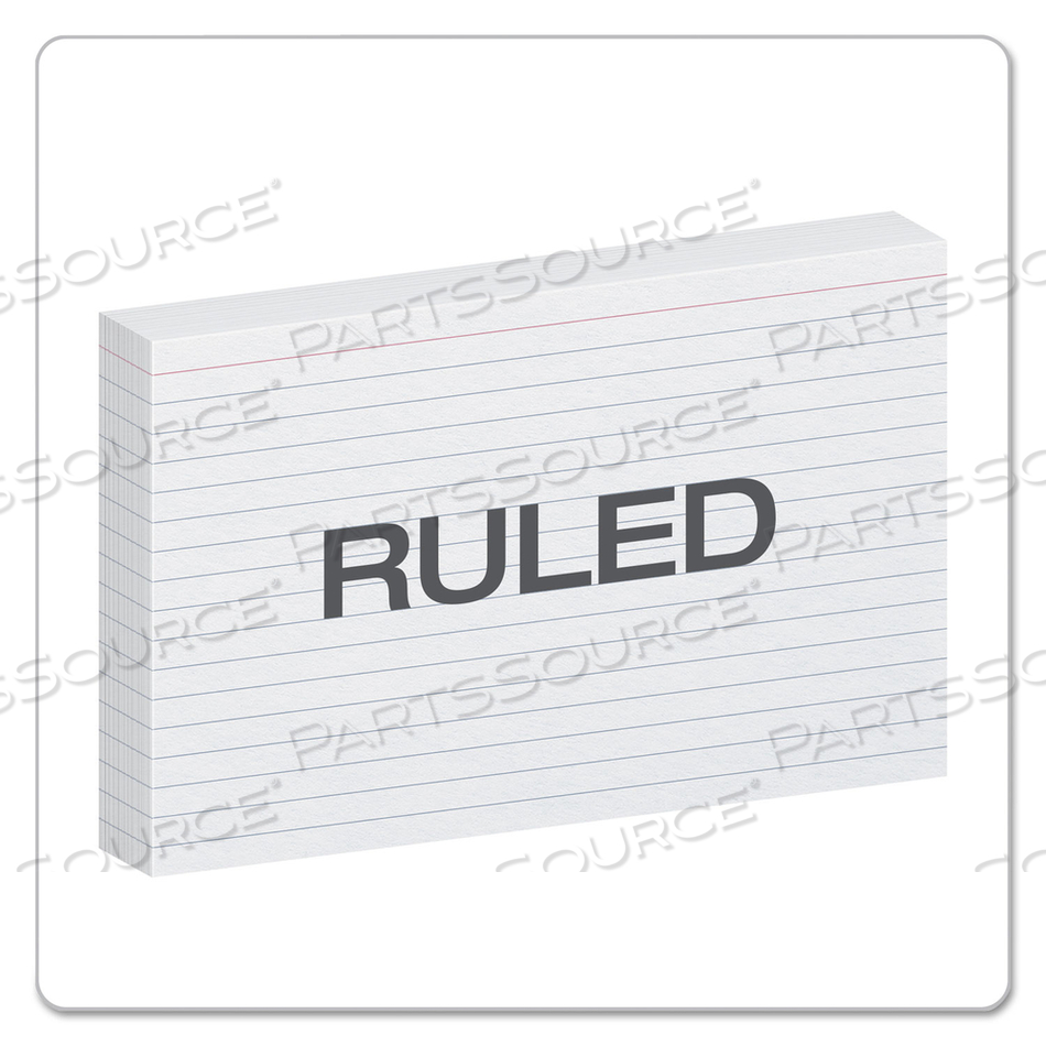 RULED INDEX CARDS, 5 X 8, WHITE by Oxford RULED INDEX CARDS, 5 X 8, WHITE by Oxford