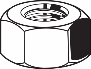 HEX NUT 3/8-16 GR 2 STEEL PLAIN PK100 by Fabory