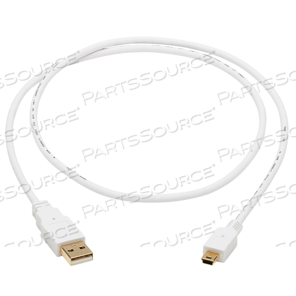 SAFE-IT USB-A TO USB MINI-B ANTIBACTERIAL CABLE M/M WHITE 3FT by Tripp Lite