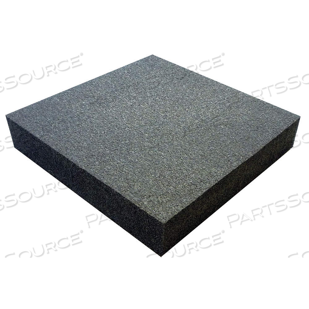PORON MICROCELLULAR URETHANE SHEET, FLAME-RESISTANT, 24 IN X 24 IN, 3/8 IN THICK, BLACK, OPEN CELL by Approved Vendor