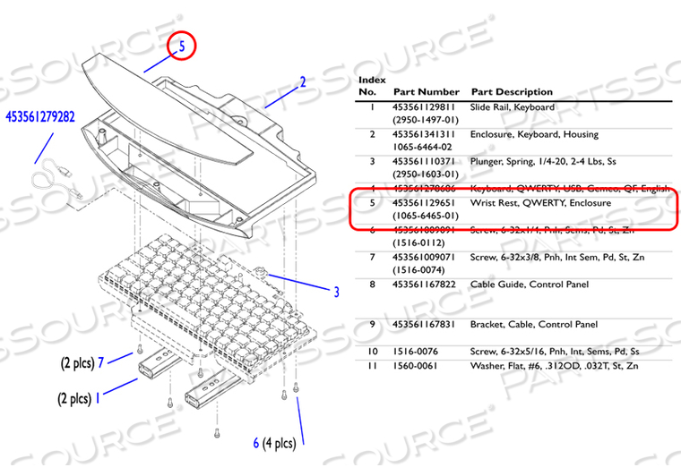 ENCLOSURE KEYBOARD WRIST REST by Philips Healthcare