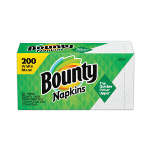 QUILTED NAPKINS, 1-PLY, 12 1/10 X 12, WHITE, 200/PACK, 8 PACK/CARTON by Bounty