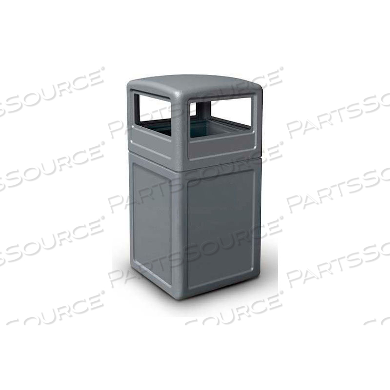 42 GALLON SQUARE WASTE CONTAINER WITH DOME LID, GRAY by Dci Marketing 42 GALLON SQUARE WASTE CONTAINER WITH DOME LID, GRAY by Dci Marketing