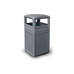 42 GALLON SQUARE WASTE CONTAINER WITH DOME LID, GRAY by Dci Marketing 42 GALLON SQUARE WASTE CONTAINER WITH DOME LID, GRAY by Dci Marketing