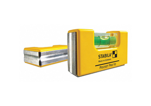 POCKET LEVEL ALUMINUM 2-1/2 IN L 1 VIAL by Stabila