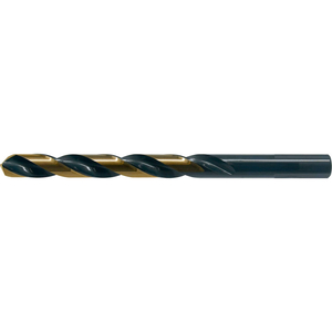 1878 9/32 HSS HEAVY-DUTY BLACK & GOLD 135 SPLIT POINT 3-FLATTED SHANK JOBBER LENGTH DRILL by Cle-Line