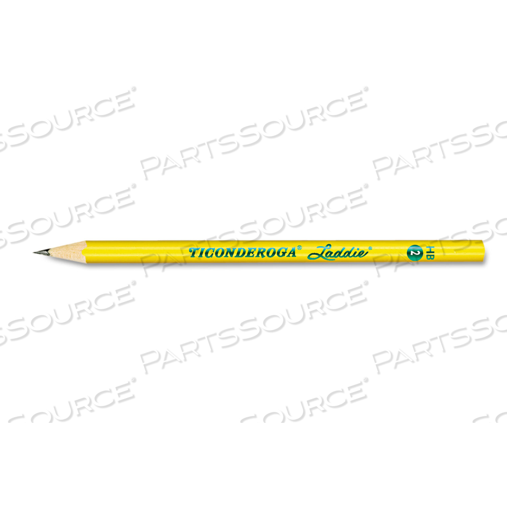 TICONDEROGA LADDIE WOODCASE PENCIL, HB (#2), BLACK LEAD, YELLOW BARREL by Dixon Ticonderoga TICONDEROGA LADDIE WOODCASE PENCIL, HB (#2), BLACK LEAD, YELLOW BARREL by Dixon Ticonderoga