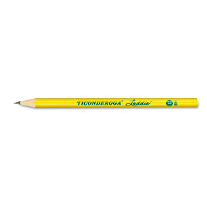 TICONDEROGA LADDIE WOODCASE PENCIL, HB (#2), BLACK LEAD, YELLOW BARREL, DOZEN by Dixon Ticonderoga