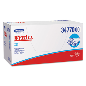 GENERAL CLEAN X60 CLOTHS, 1/4 FOLD, 11 X 23, WHITE, 100/BOX, 9 BOXES/CARTON by WypAll