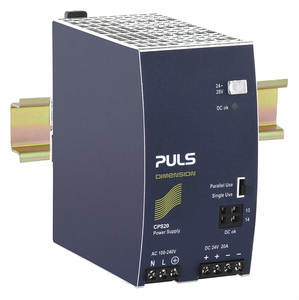 DC POWER SUPPLY METAL 24 TO 28VDC 480W by PULS