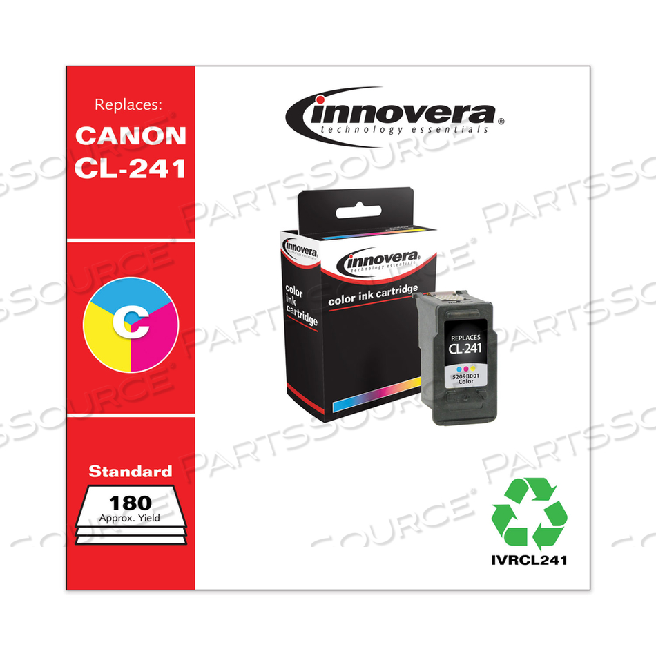 REMANUFACTURED TRI-COLOR INK, REPLACEMENT FOR CL-241 (5209B001), 180 PAGE-YIELD by Innovera