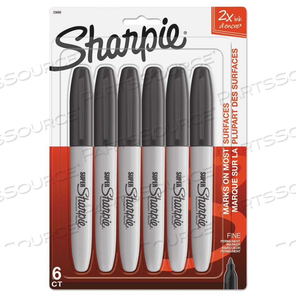 SUPER PERMANENT MARKER, FINE BULLET TIP, BLACK by Sharpie
