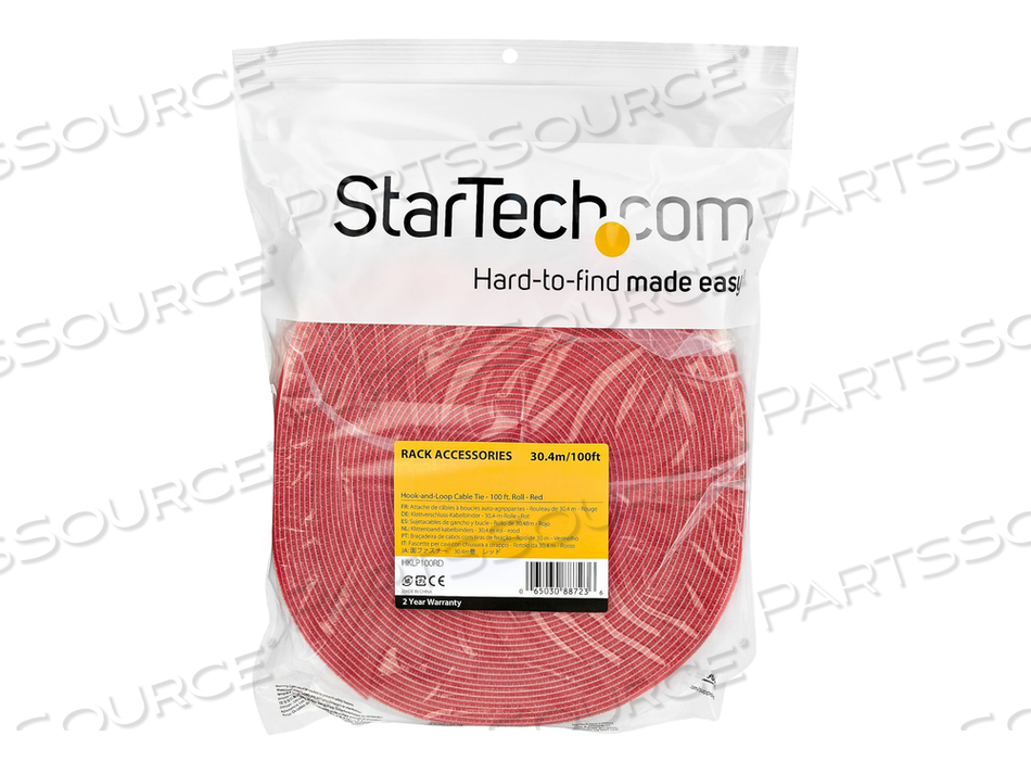 100FT HOOK AND LOOP ROLL, CUT-TO-SIZE REUSABLE CABLE TIES, BULK INDUSTRIAL WIRE FASTENER TAPE /ADJUSTABLE FABRIC WRAPS RED / RESUABLE SELF G by StarTech.com Ltd. 100FT HOOK AND LOOP ROLL, CUT-TO-SIZE REUSABLE CABLE TIES, BULK INDUSTRIAL WIRE FASTENER TAPE /ADJUSTABLE FABRIC WRAPS RED / RESUABLE SELF G by StarTech.com Ltd.