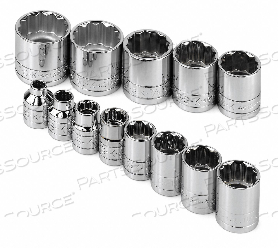 SOCKET SET SAE 3/8 IN DR 13 PC by SK Professional Tools SOCKET SET SAE 3/8 IN DR 13 PC by SK Professional Tools