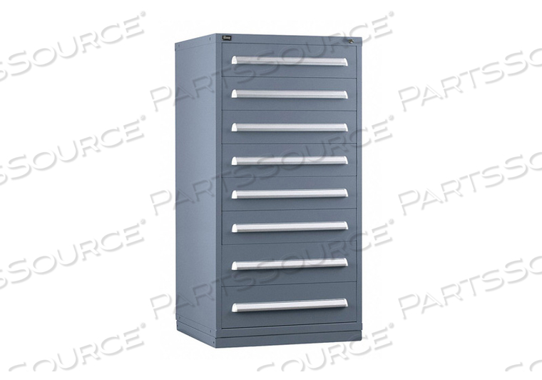 G8304 MOD DRAWER CAB 59 H 8 DRAWER LIGHT GRAY by Stanley Vidmar