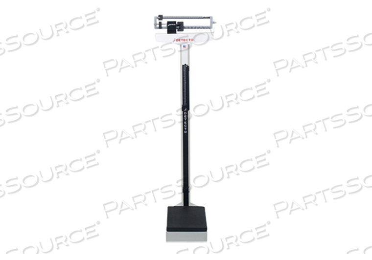 PHYSICIAN’S SCALE, WEIGHBEAM, 400 LB X 4 OZ / 175 KG X 100 G, WITH HEIGHT ROD by Detecto Scale / Cardinal Scale