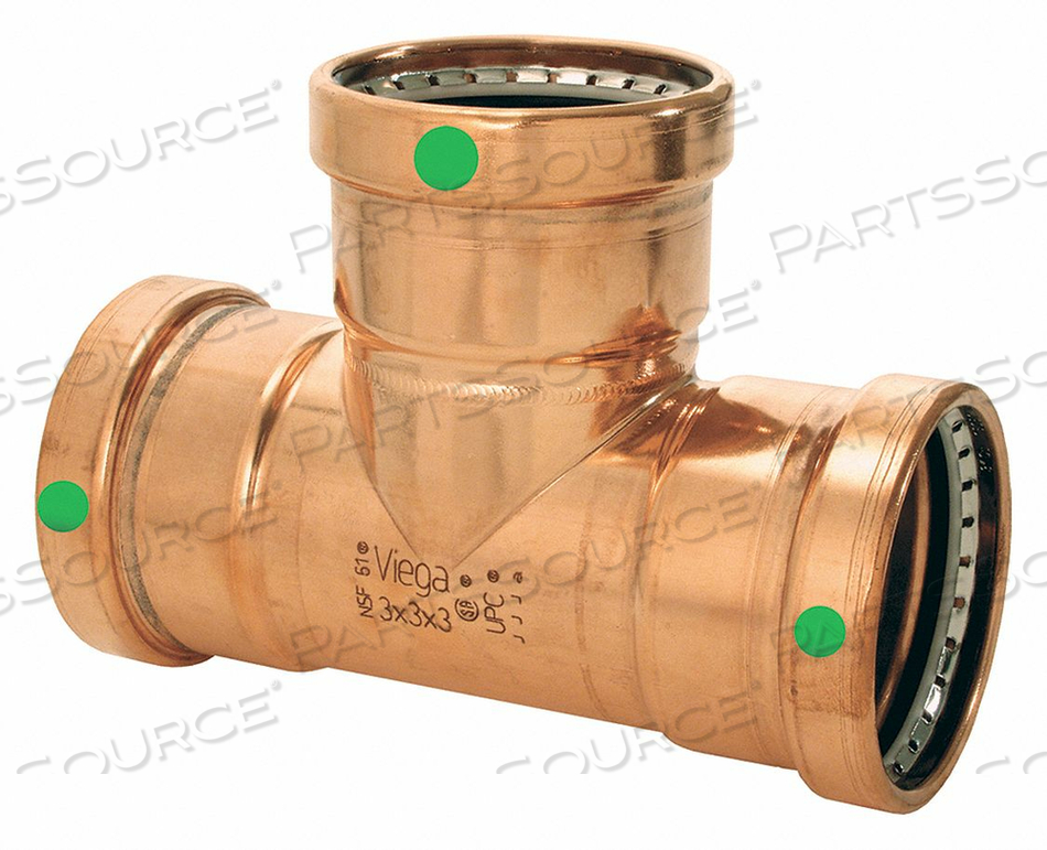 PROPRESS XL TEE 3 X 1-1/2 X 3 by Viega