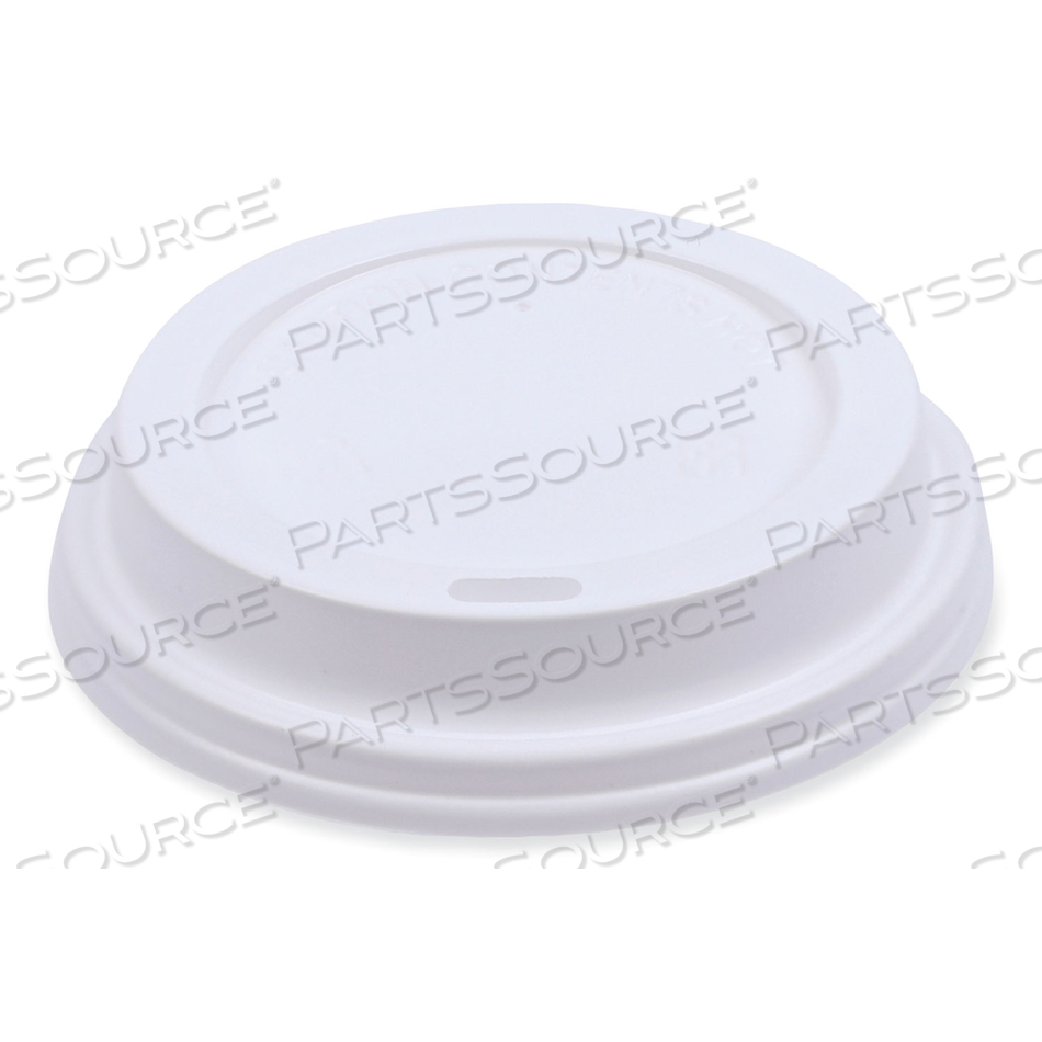 DEERFIELD HOT CUP LIDS, FITS 10 OZ TO 20 OZ CUPS, WHITE, PLASTIC by Boardwalk DEERFIELD HOT CUP LIDS, FITS 10 OZ TO 20 OZ CUPS, WHITE, PLASTIC by Boardwalk