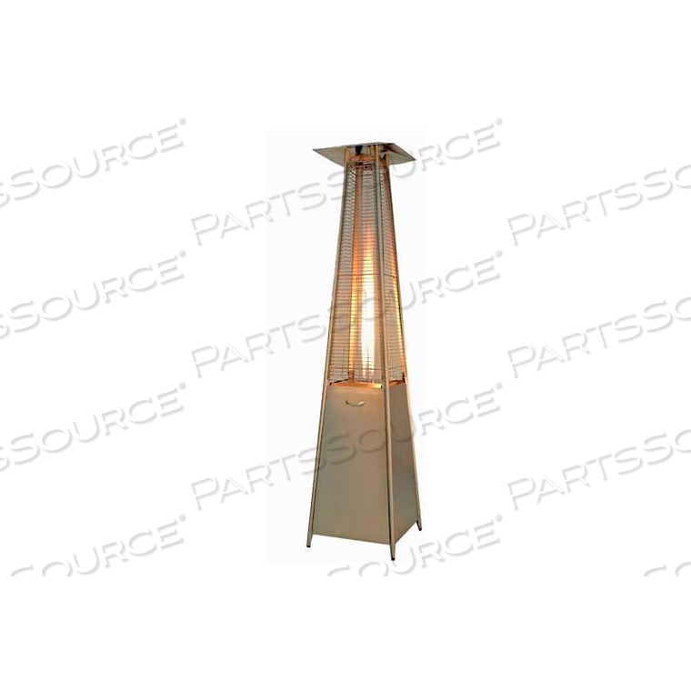 QUARTZ GLASS TUBE PATIO HEATER, 40000 BTU, PROPANE, STAINLESS STEEL 