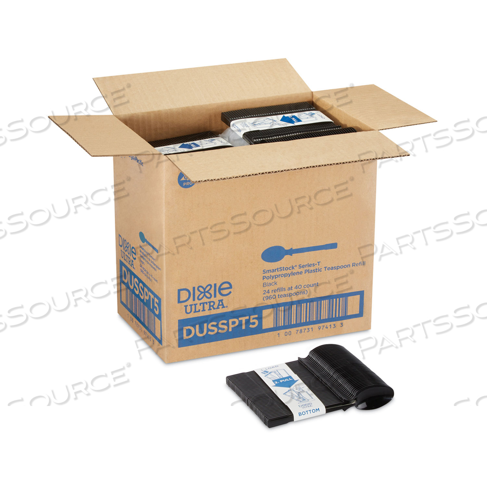 SPOON BLACK MEDIUM WEIGHT PLASTIC PK960 by Dixie