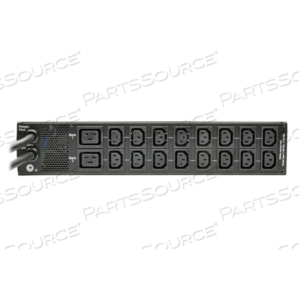 PDU METERED 7.4KW 230V ATS 16 C13 2 C19 2 IEC309 CORDS 32A 2URM by Tripp Lite PDU METERED 7.4KW 230V ATS 16 C13 2 C19 2 IEC309 CORDS 32A 2URM by Tripp Lite