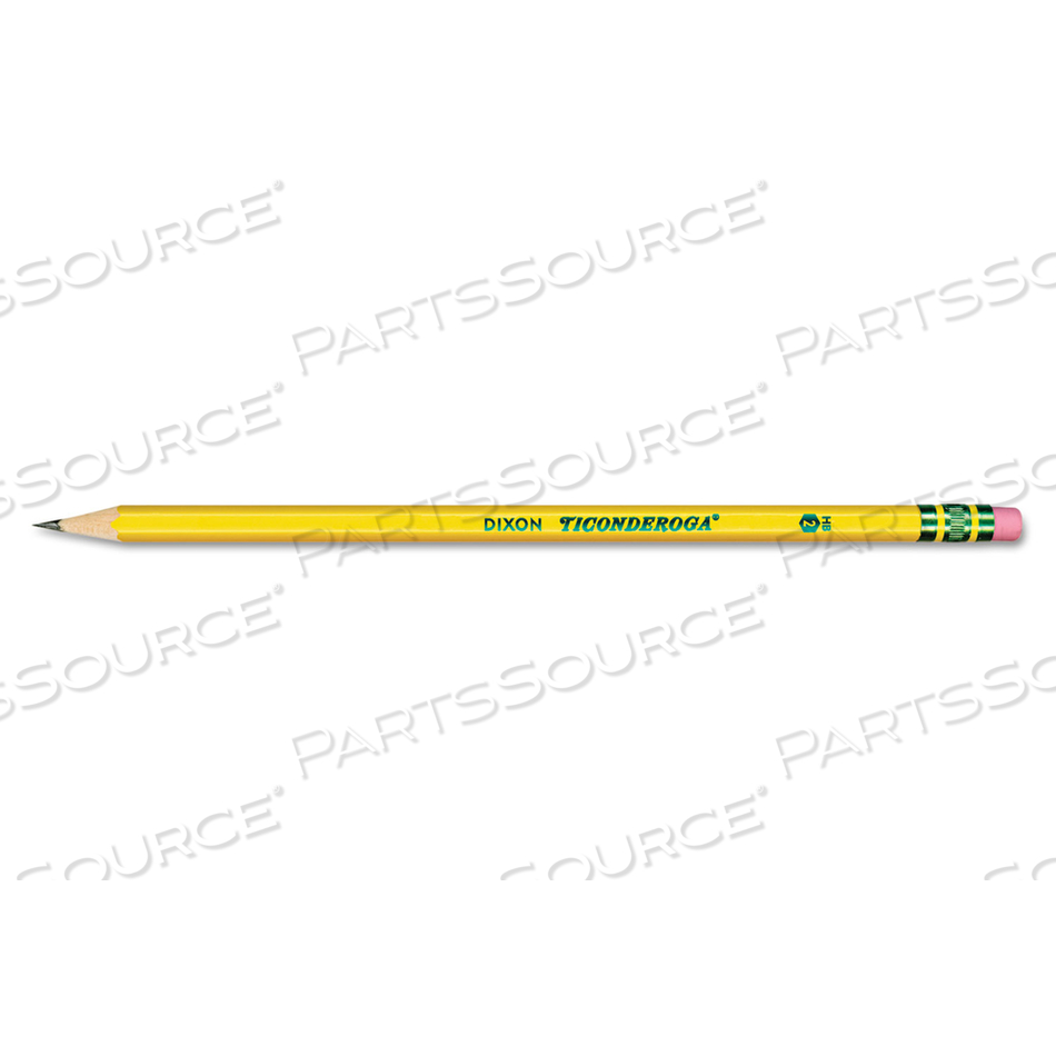 PRE-SHARPENED PENCIL, HB (#2), BLACK LEAD, YELLOW BARREL by Dixon Ticonderoga