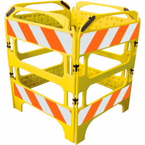 PLASTICADE ALL PLASTIC MANHOLE GUARD, NONCONDUCTIVE-ENGINEER GRADE SHEETING, YELLOW by Plasticade