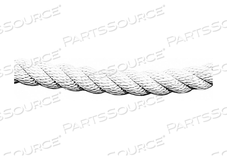 BARRIER ROPE 1-1/2 IN X 6 FT WHITE by Lawrence Metal