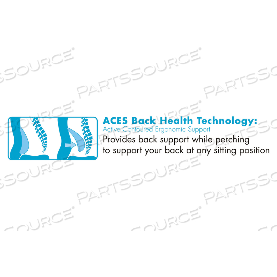 COSSET ERGONOMIC TASK CHAIR, SUPPORTS UP TO 275 LB, 19.5" TO 22.5" SEAT HEIGHT, GRAY SEAT/BACK, BLACK BASE by SertaPedic