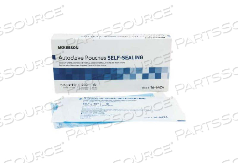 STERILIZATION POUCH, 5¼ X 10 INCH (200 PER BOX) by McKesson STERILIZATION POUCH, 5¼ X 10 INCH (200 PER BOX) by McKesson