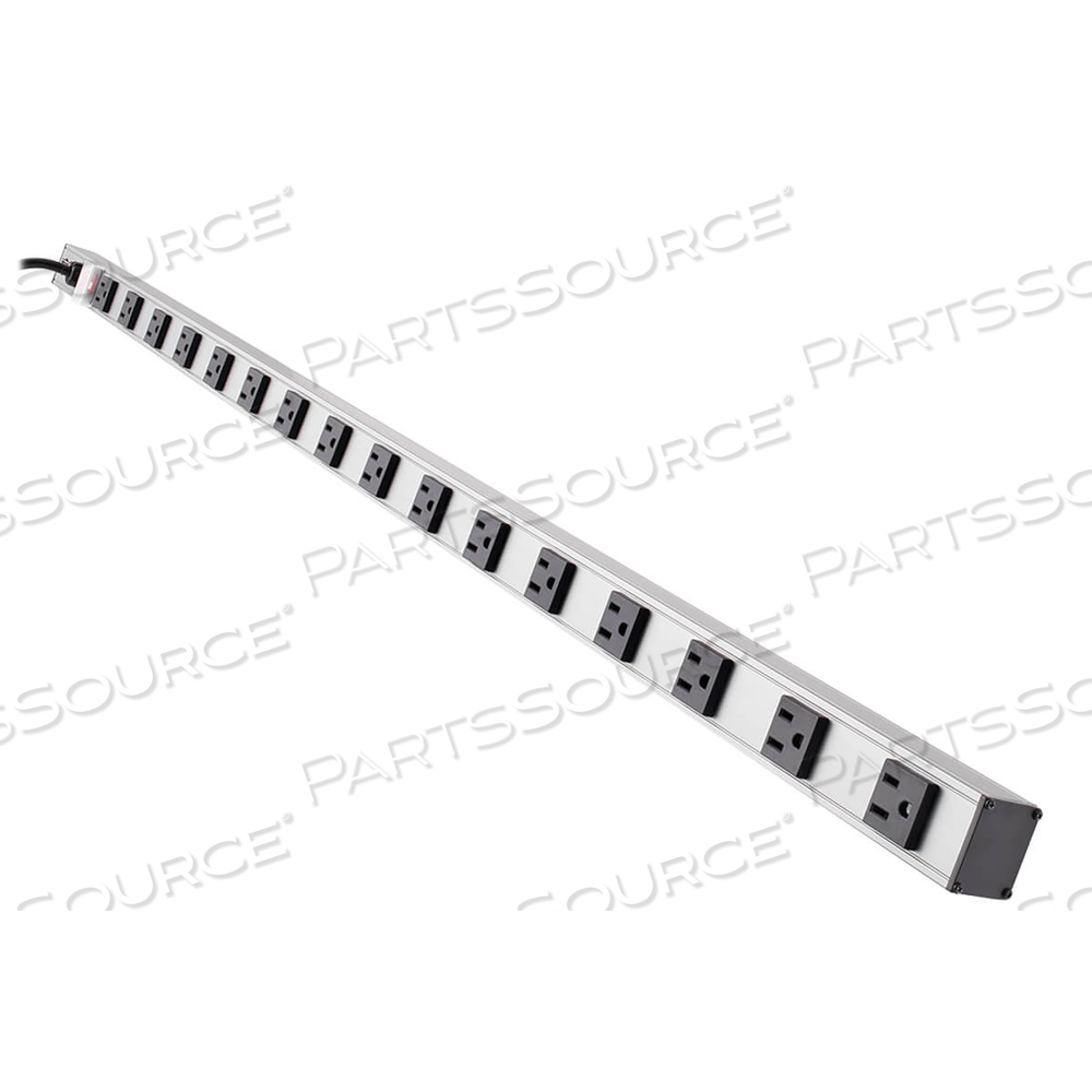 POWER STRIP 16-OUTLET VERTICAL 5-15R 15FT CORD METAL 120V 0URM by Tripp Lite POWER STRIP 16-OUTLET VERTICAL 5-15R 15FT CORD METAL 120V 0URM by Tripp Lite