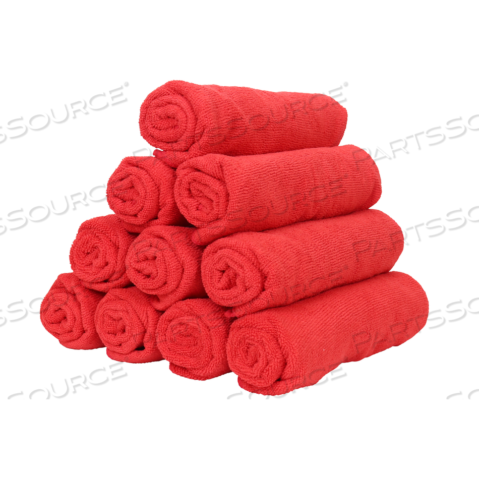 MICROFIBER HAND TOWELS RED 16 X 27 by Monarch Brands Inc.