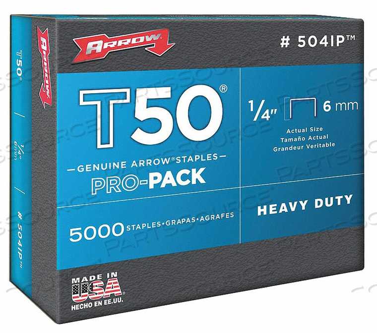 STAPLES T50 3/8X1/4 IN L PK5000 by Arrow STAPLES T50 3/8X1/4 IN L PK5000 by Arrow