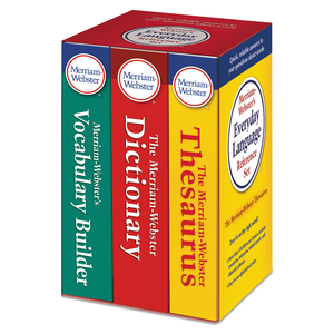 EVERYDAY LANGUAGE REFERENCE SET, DICTIONARY, THESAURUS, VOCABULARY BUILDER by Merriam Webster