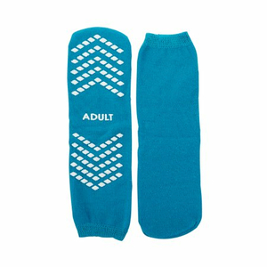 SLIPPER SOCKS, LARGE, TEAL (48 PER CASE) by McKesson