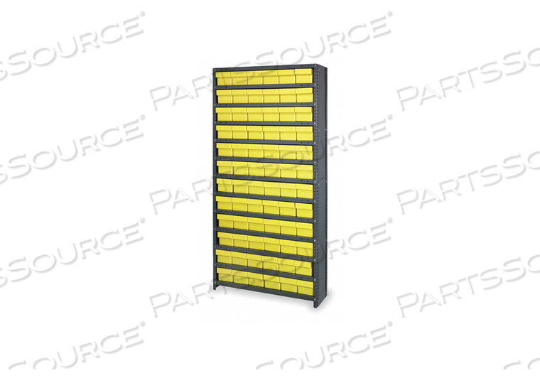 D5599 ENCLOSED BIN SHLVING 75 H 72 BINS YLLOW by Quantum Storage Systems D5599 ENCLOSED BIN SHLVING 75 H 72 BINS YLLOW by Quantum Storage Systems
