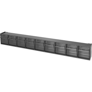 TILT BINS 23-5/8" X 2-1/2" X 3-1/8" (9) BINS WITH PERFO PANEL FIXING BRACKET, GREY by Bott Ltd