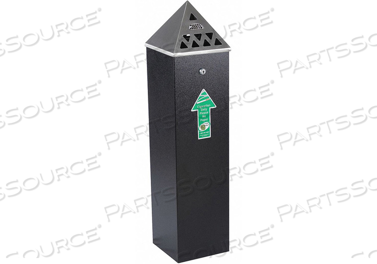 CIGARETTE RECEPTACLE 1-3/4 GAL. BLACK by Smokers Oasis