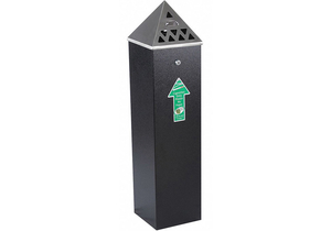 CIGARETTE RECEPTACLE 1-3/4 GAL. BLACK by Smokers Oasis