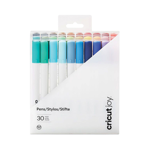 JOY POROUS POINT PENS, STICK, FINE 0.4 MM, ASSORTED INK, WHITE BARREL, 30/PACK by Cricut