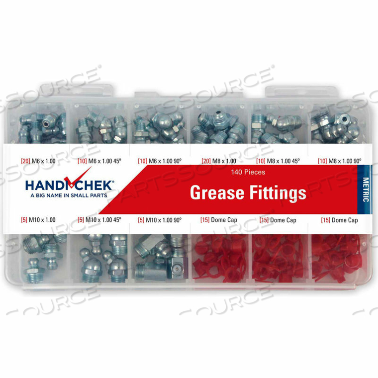 METRIC GREASE FITTING ASSORTMENT 140 PIECE by Flint Hills Trading METRIC GREASE FITTING ASSORTMENT 140 PIECE by Flint Hills Trading