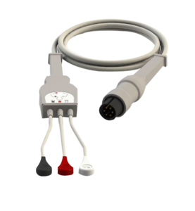 3 LEAD SNAP ECG AHA CABLE ASSEMBLY by Physio-Control