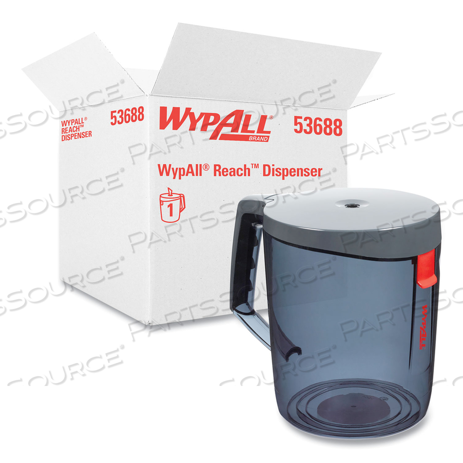 REACH TOWEL SYSTEM DISPENSER, 9.5 X 7 X 8.75, BLACK/SMOKE by WypAll