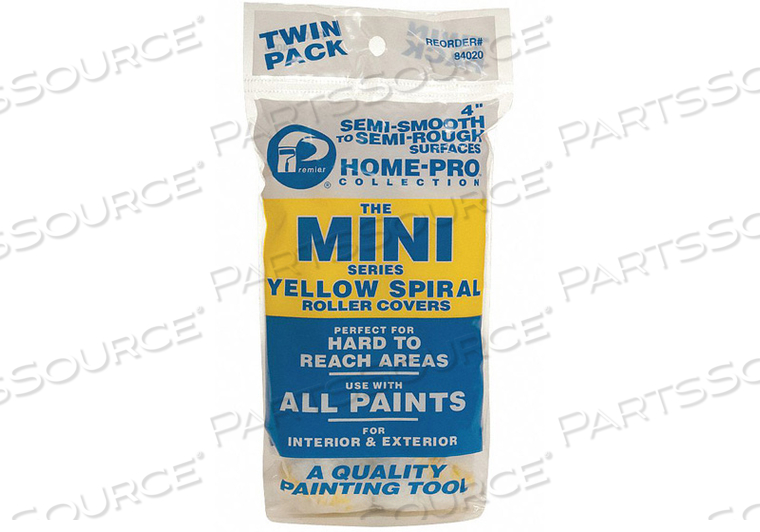 MINI PAINT ROLLER COVER 4 1/2 NAP PK2 by Premier MINI PAINT ROLLER COVER 4 1/2 NAP PK2 by Premier